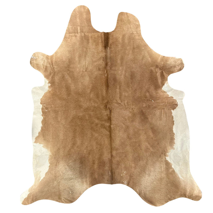 Natural Brazilian Cowhide Rug -  Caramel & Ivory