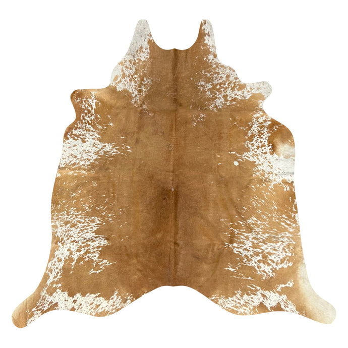 Natural Brazilian Cowhide Rug -  Caramel & Ivory