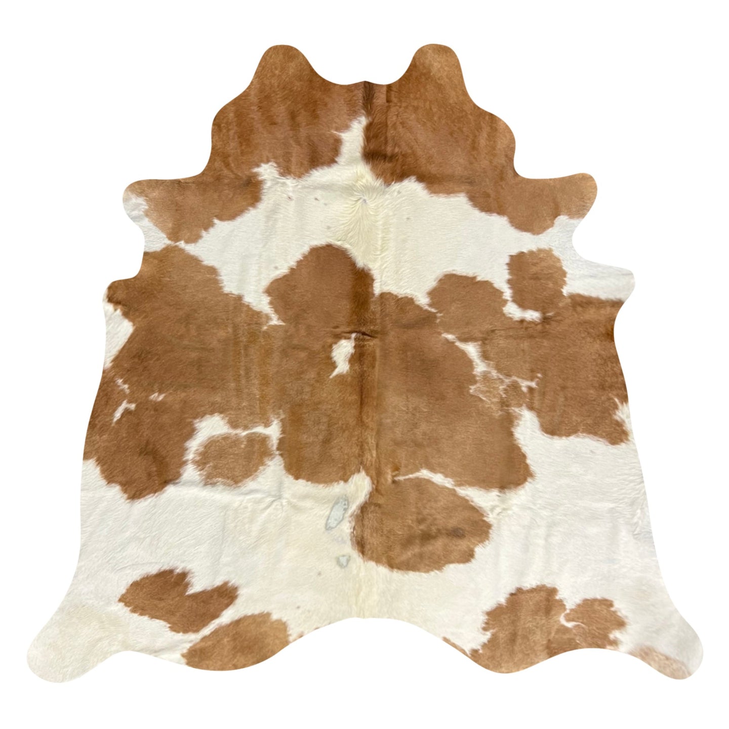 Natural Brazilian Cowhide Rug -  Caramel & Ivory