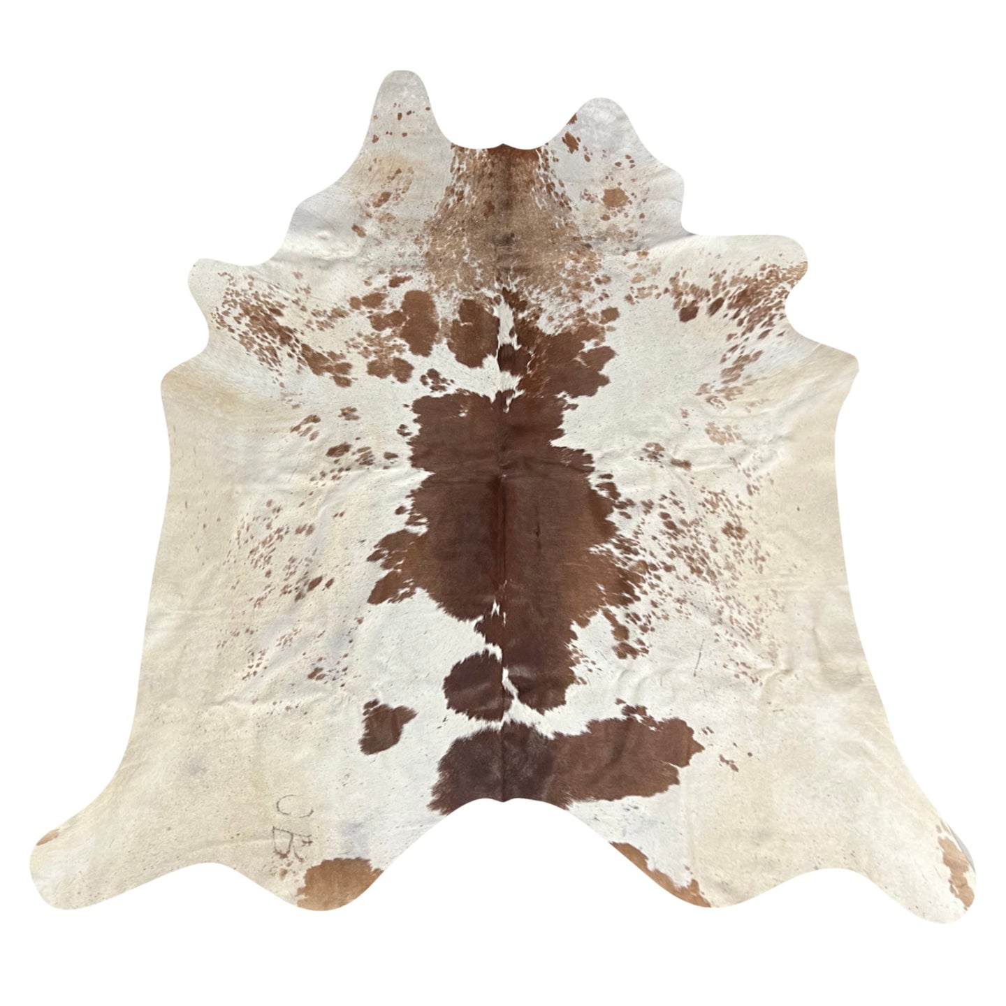 Natural Brazilian Cowhide Rug -  Chocolate & Ivory