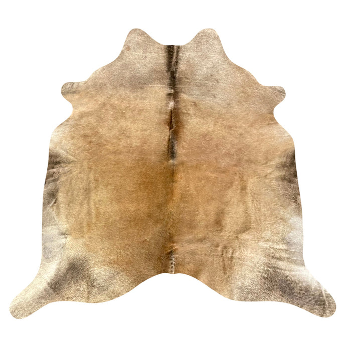 Natural Brazilian Cowhide Rug -  Caramel, Taupe & Ivory