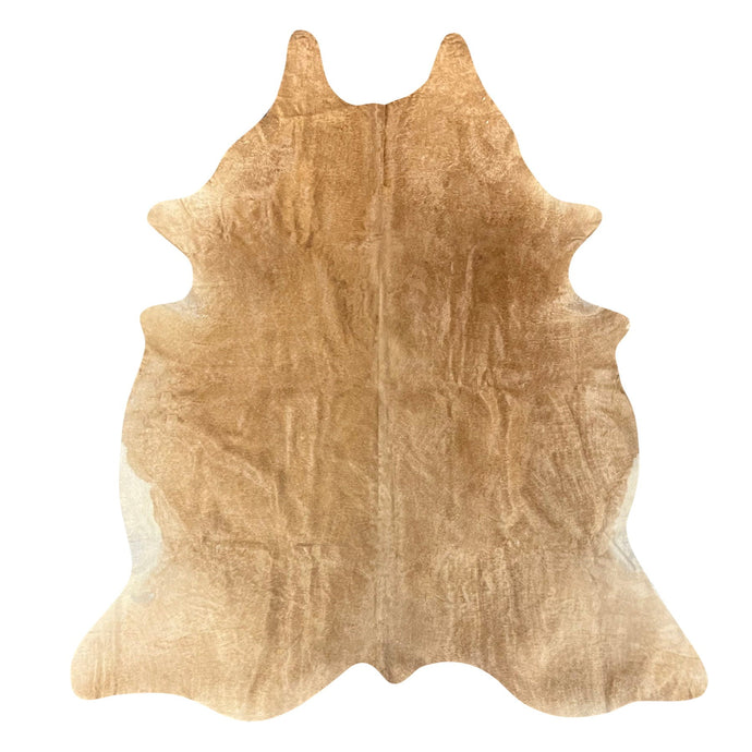 Natural Brazilian Cowhide Rug -  Caramel & Ivory