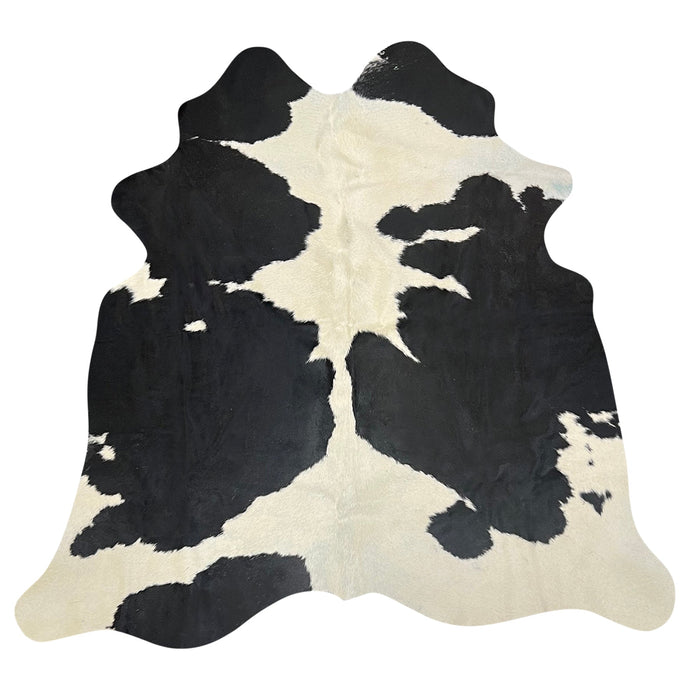 Natural Brazilian Cowhide Rug -  Ivory & Espresso