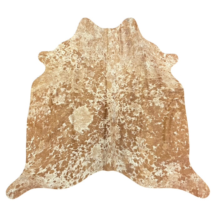 Natural Brazilian Cowhide Rug -  Caramel & Ivory