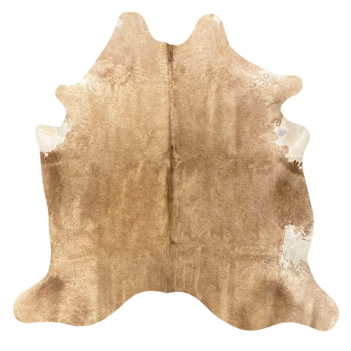 Natural Brazilian Cowhide Rug -  Caramel & Ivory