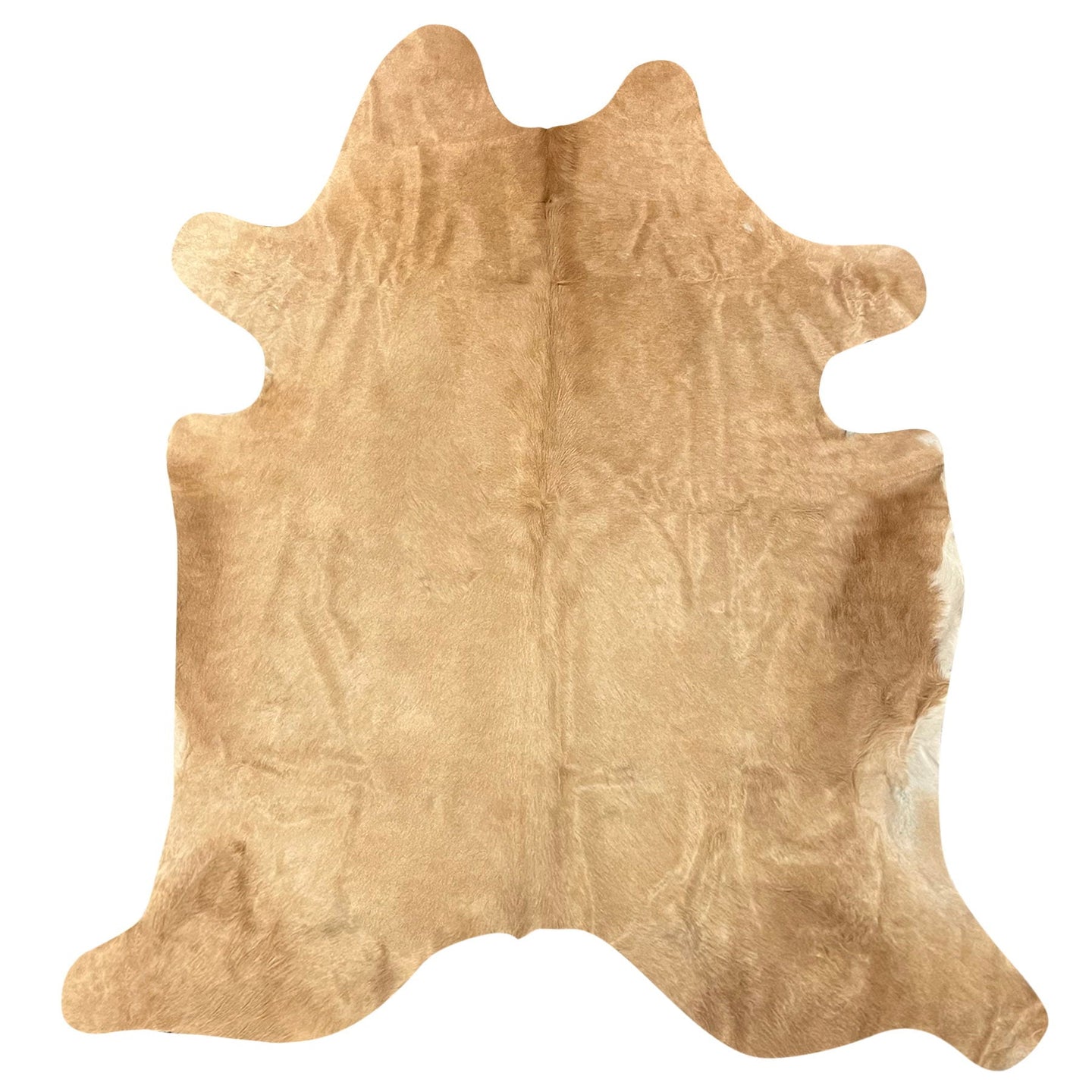 Natural Brazilian Cowhide Rug -  Caramel & Ivory