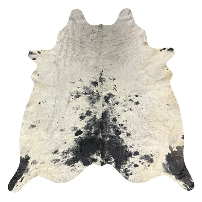 Natural Brazilian Cowhide Rug -  Espresso & Ivory