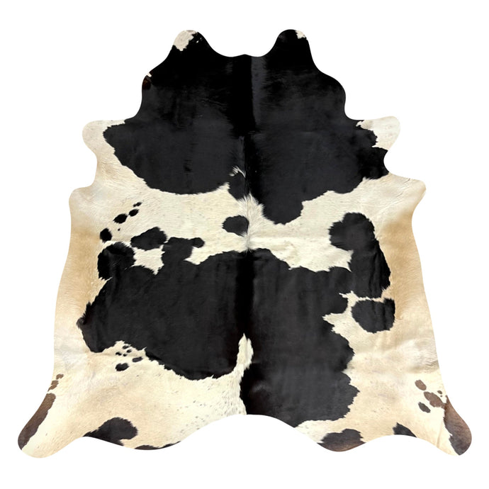 Natural Brazilian Cowhide Rug -  Espresso & Ivory