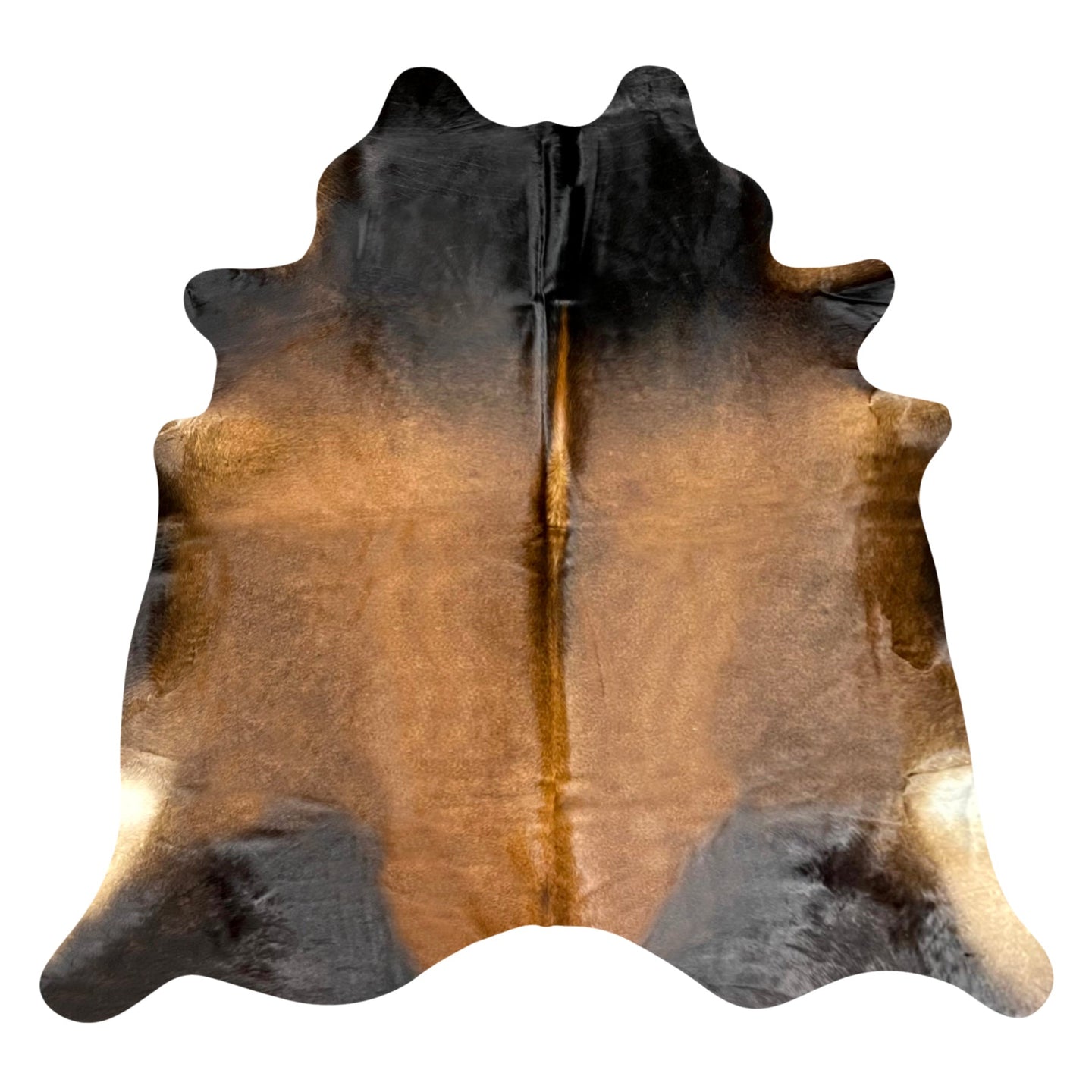 Natural Brazilian Cowhide Rug -  Caramel, Mocha & Ivory