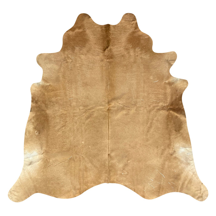 Natural Brazilian Cowhide Rug -  Caramel & Ivory