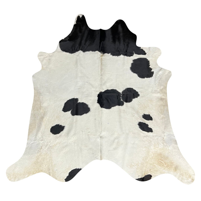 Natural Brazilian Cowhide Rug -  Espresso & Ivory