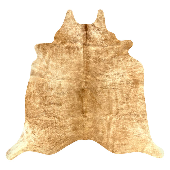 Natural Brazilian Cowhide Rug -  Caramel & Ivory