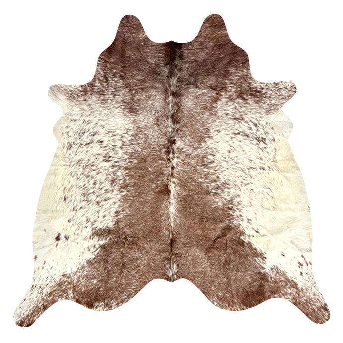 Natural Brazilian Cowhide Rug -  Chocolate & Ivory