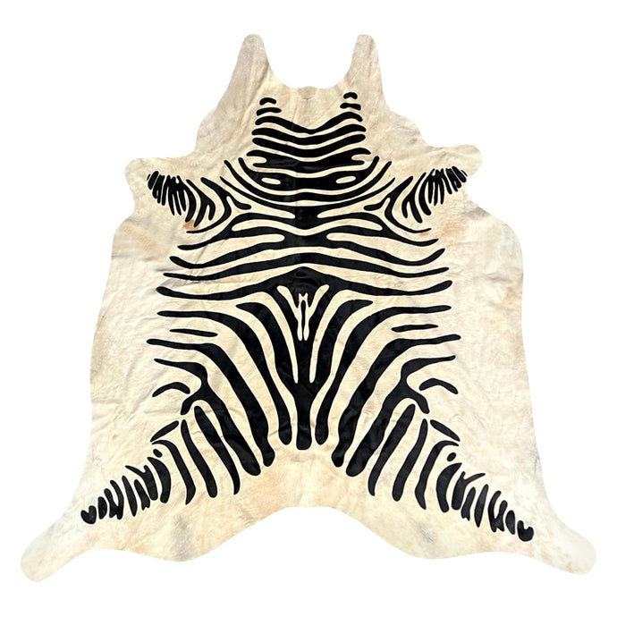 Natural Brazilian Cowhide Rug -  Espresso & Ivory