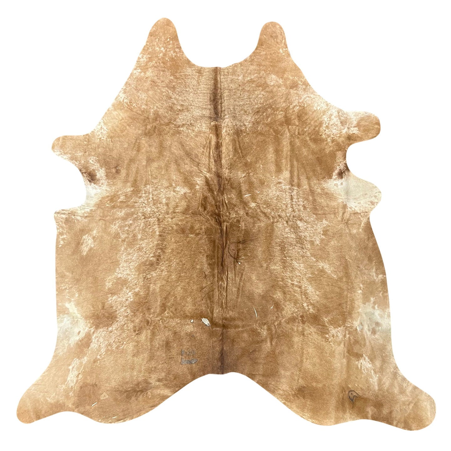 Natural Brazilian Cowhide Rug -  Caramel & Ivory