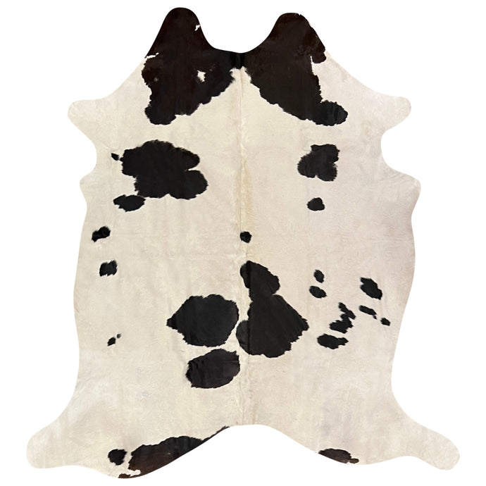 Natural Brazilian Cowhide Rug -  Ivory & Espresso