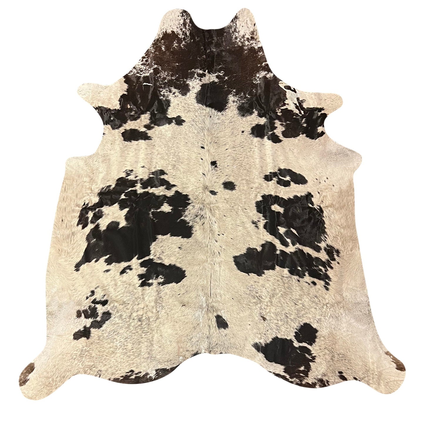 Natural Brazilian Cowhide Rug -  Ivory & Espresso