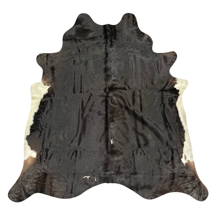 Natural Brazilian Cowhide Rug -  Espresso & Ivory