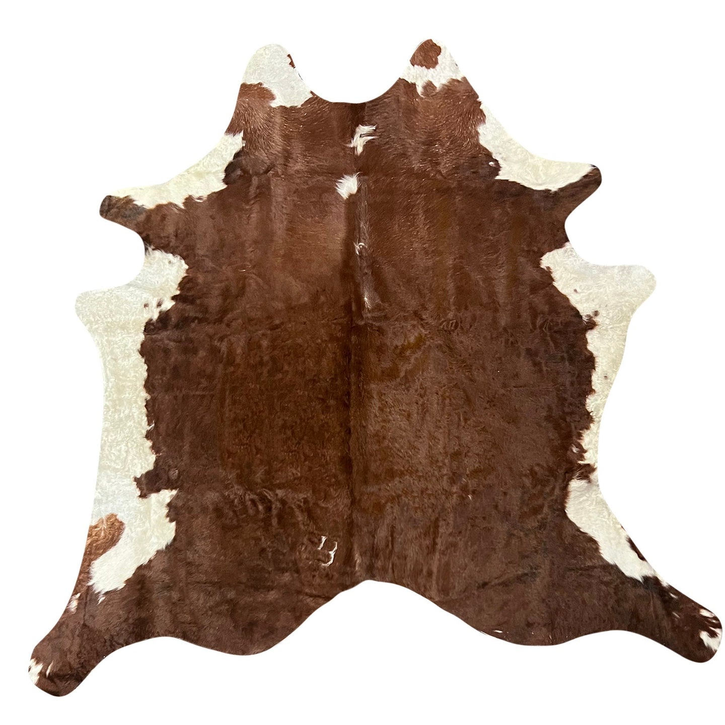 Natural Brazilian Cowhide Rug -  Mocha & Ivory