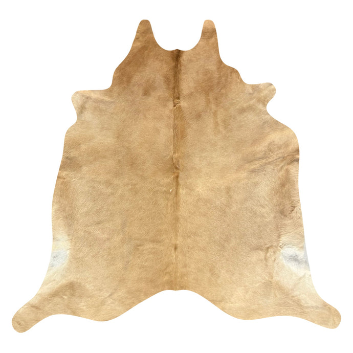 Natural Brazilian Cowhide Rug -  Caramel & Ivory