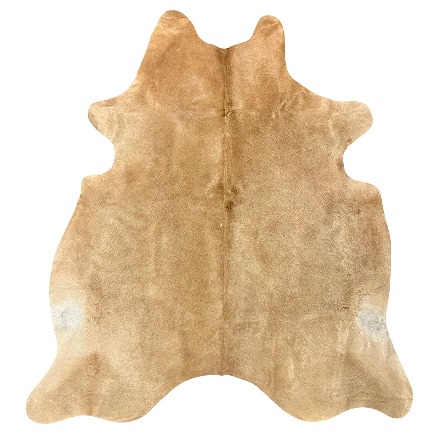 Natural Brazilian Cowhide Rug -  Caramel & Ivory