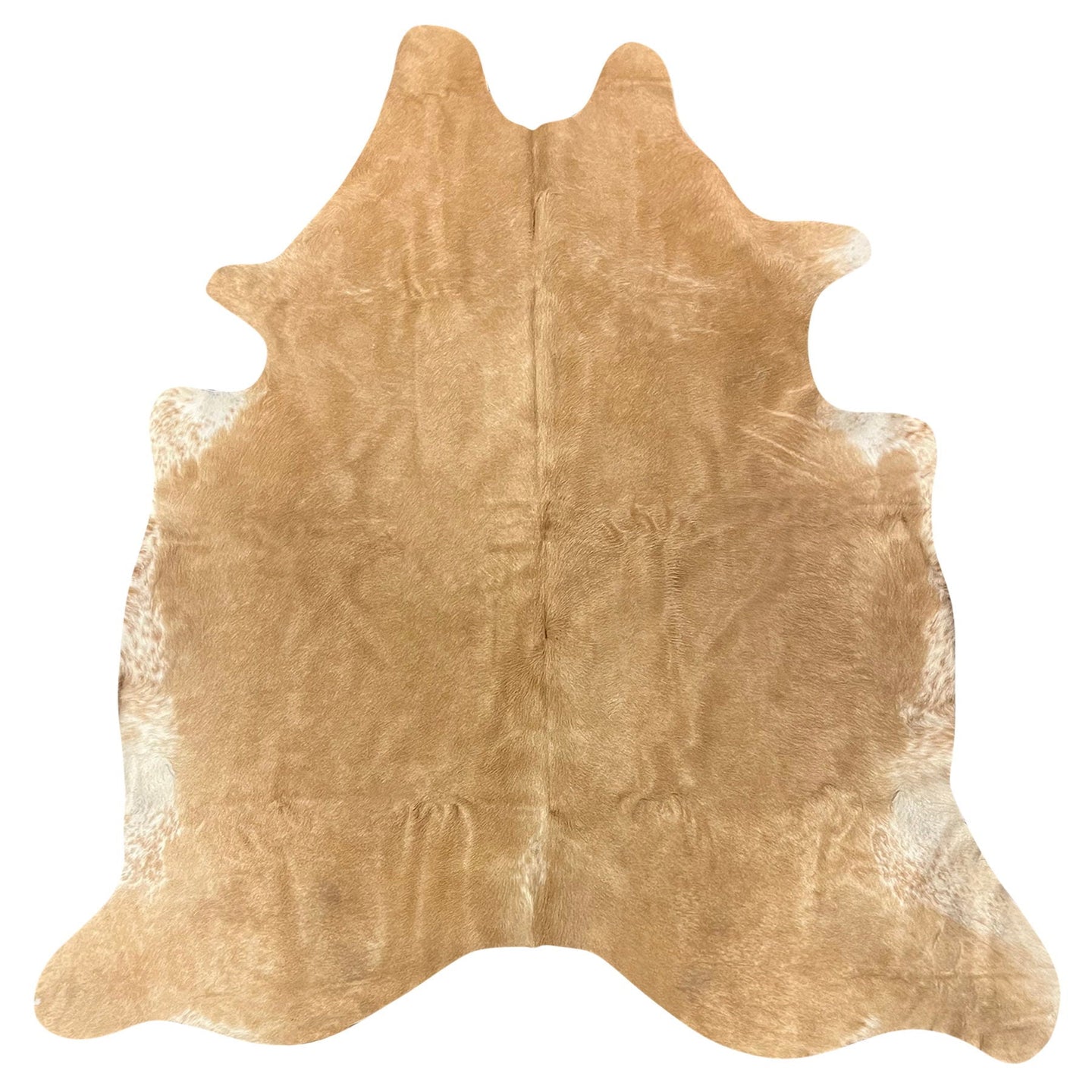 Natural Brazilian Cowhide Rug -  Caramel & Ivory