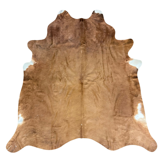 Natural Brazilian Cowhide Rug -  Mocha & Ivory