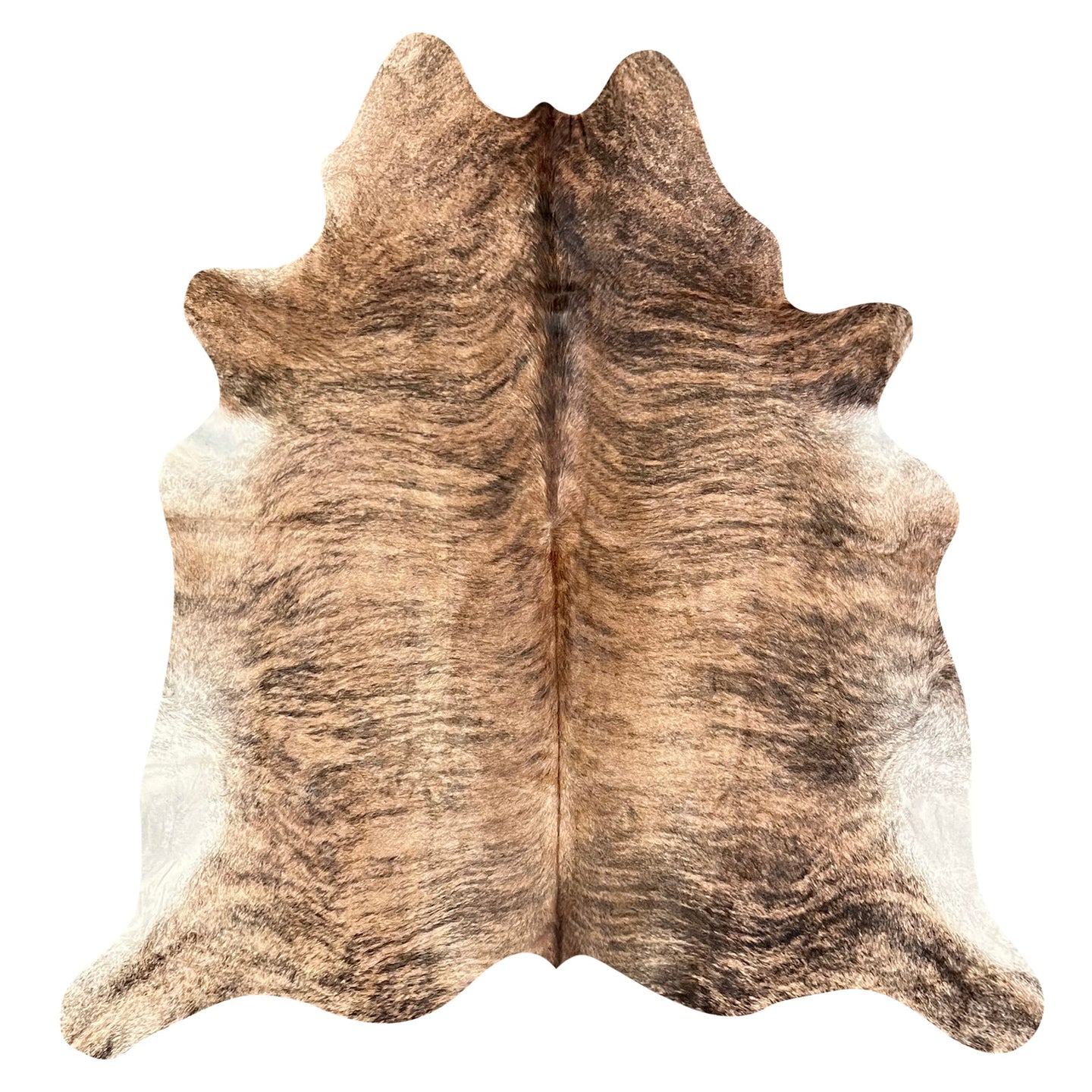 Natural Brazilian Cowhide Rug -  Caramel & Espresso