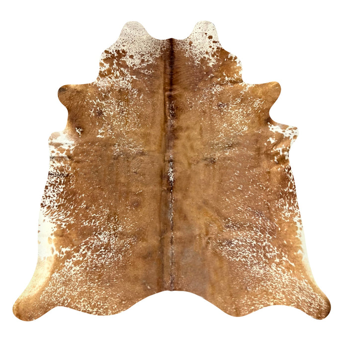 Natural Brazilian Cowhide Rug -  Caramel & Ivory