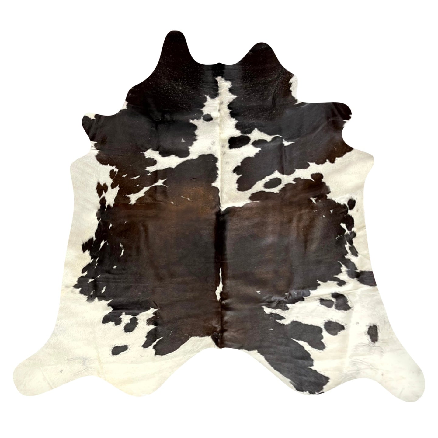 Natural Brazilian Cowhide Rug -  Mocha, Espresso & Ivory