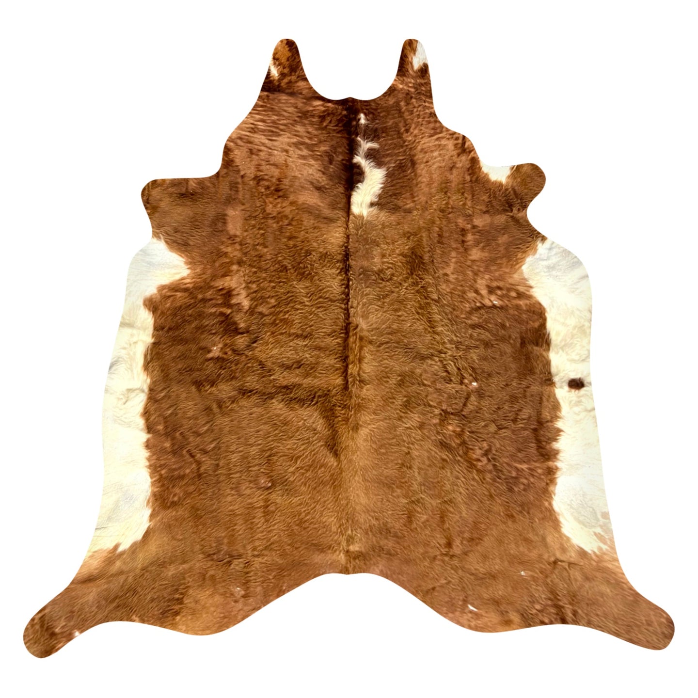 Natural Brazilian Cowhide Rug -  Caramel & Ivory