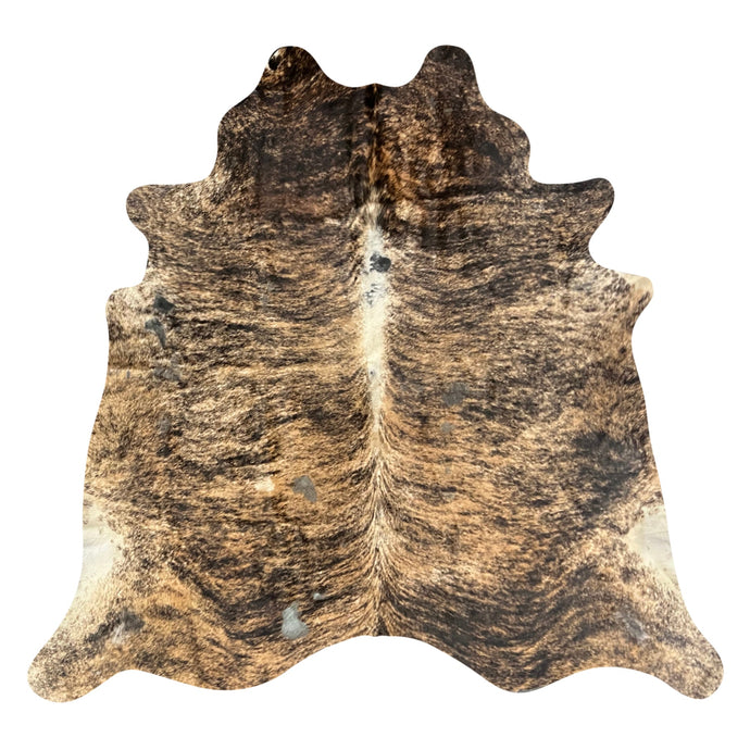 Natural Brazilian Cowhide Rug -  Caramel, Espresso & Ivory