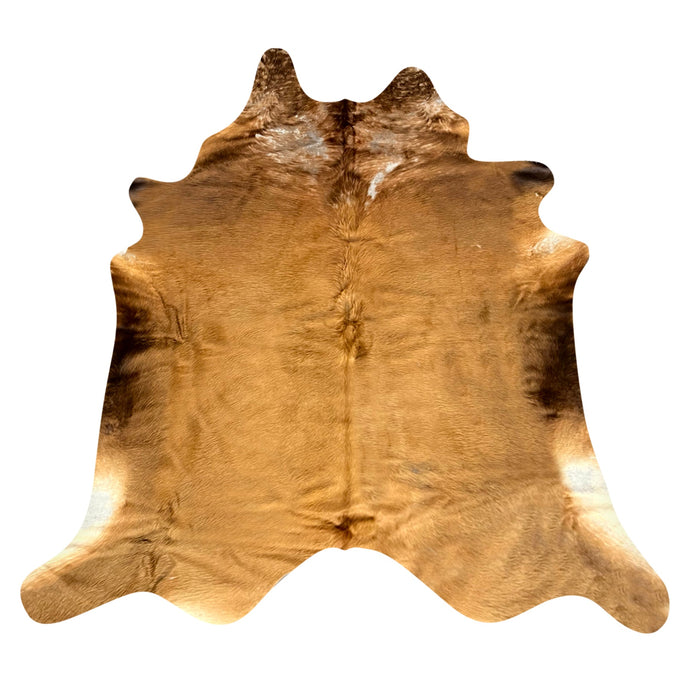 Natural Brazilian Cowhide Rug -  Caramel, Mocha & Ivory