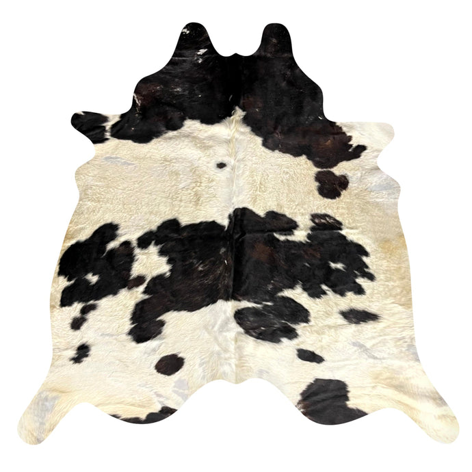 Natural Brazilian Cowhide Rug -  Espresso, Beige & Ivory