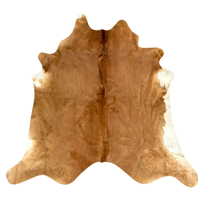 Natural Brazilian Cowhide Rug -  Caramel & Ivory