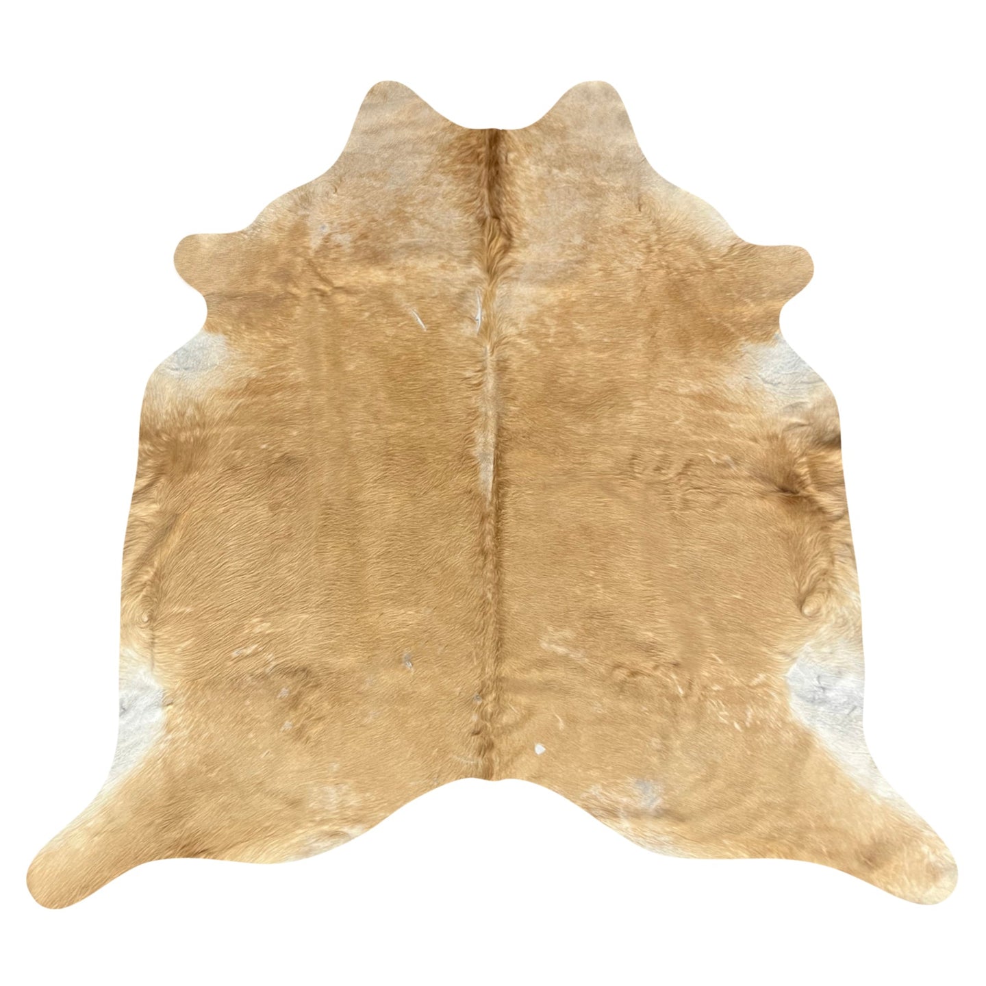 Natural Brazilian Cowhide Rug -  Caramel & Ivory