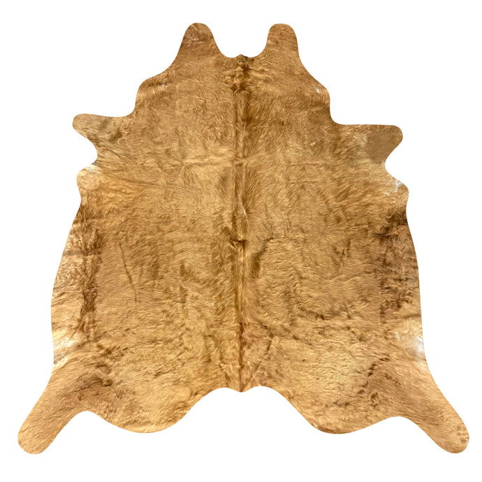 Natural Brazilian Cowhide Rug -  Caramel & Ivory