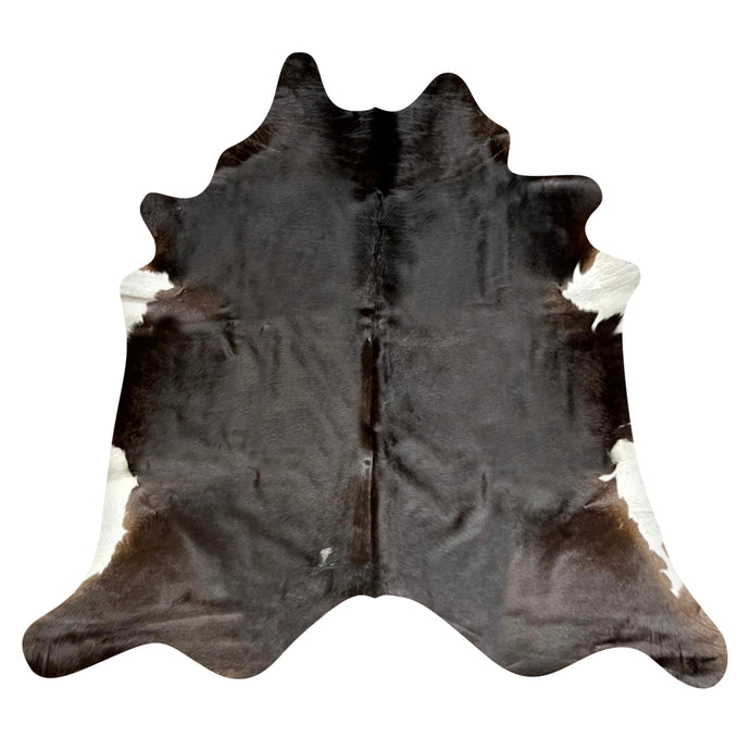 Natural Brazilian Cowhide Rug -  Espresso, Chocolate & Ivory