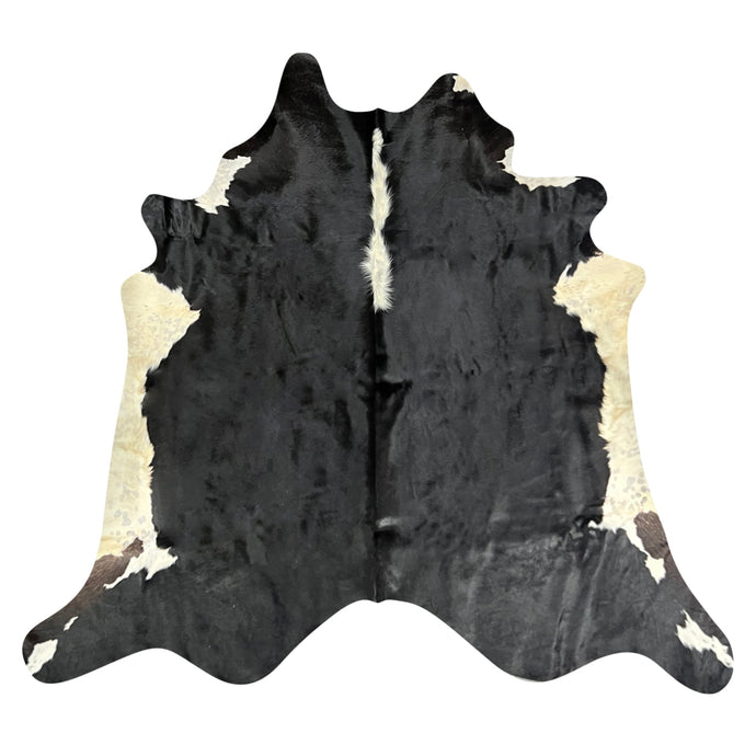 Natural Brazilian Cowhide Rug -  Espresso & Ivory