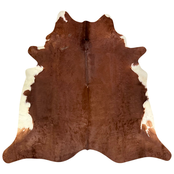 Natural Brazilian Cowhide Rug -  Chocolate & Ivory