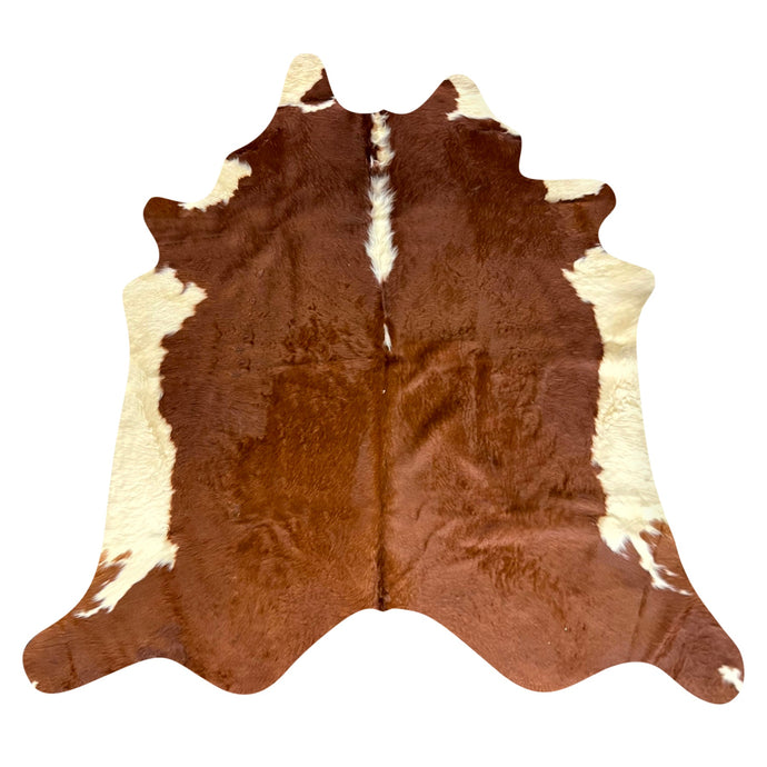 Natural Brazilian Cowhide Rug -  Mocha & Ivory