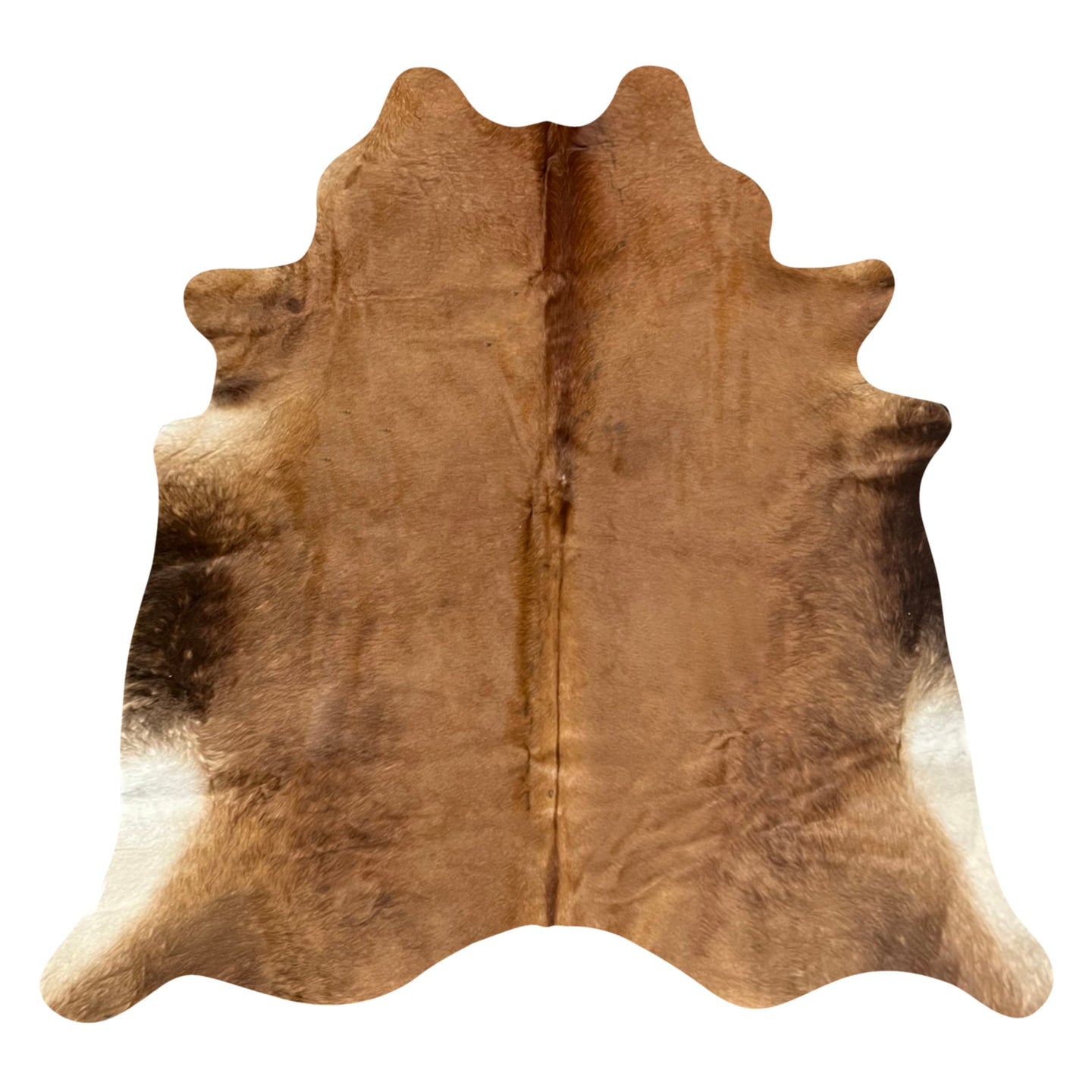 Natural Brazilian Cowhide Rug -  Mocha & Ivory