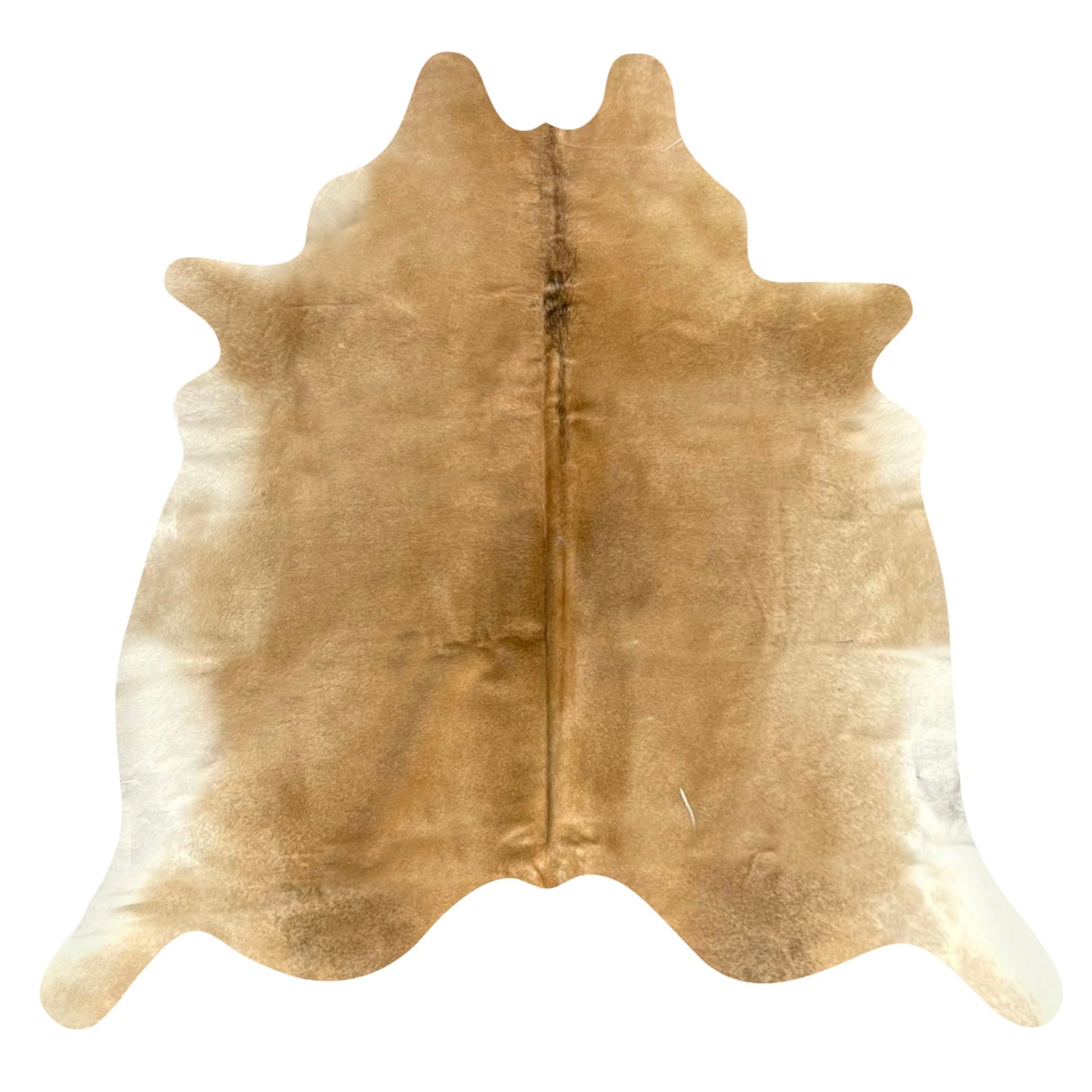 Natural Brazilian Cowhide Rug -  Caramel & Ivory