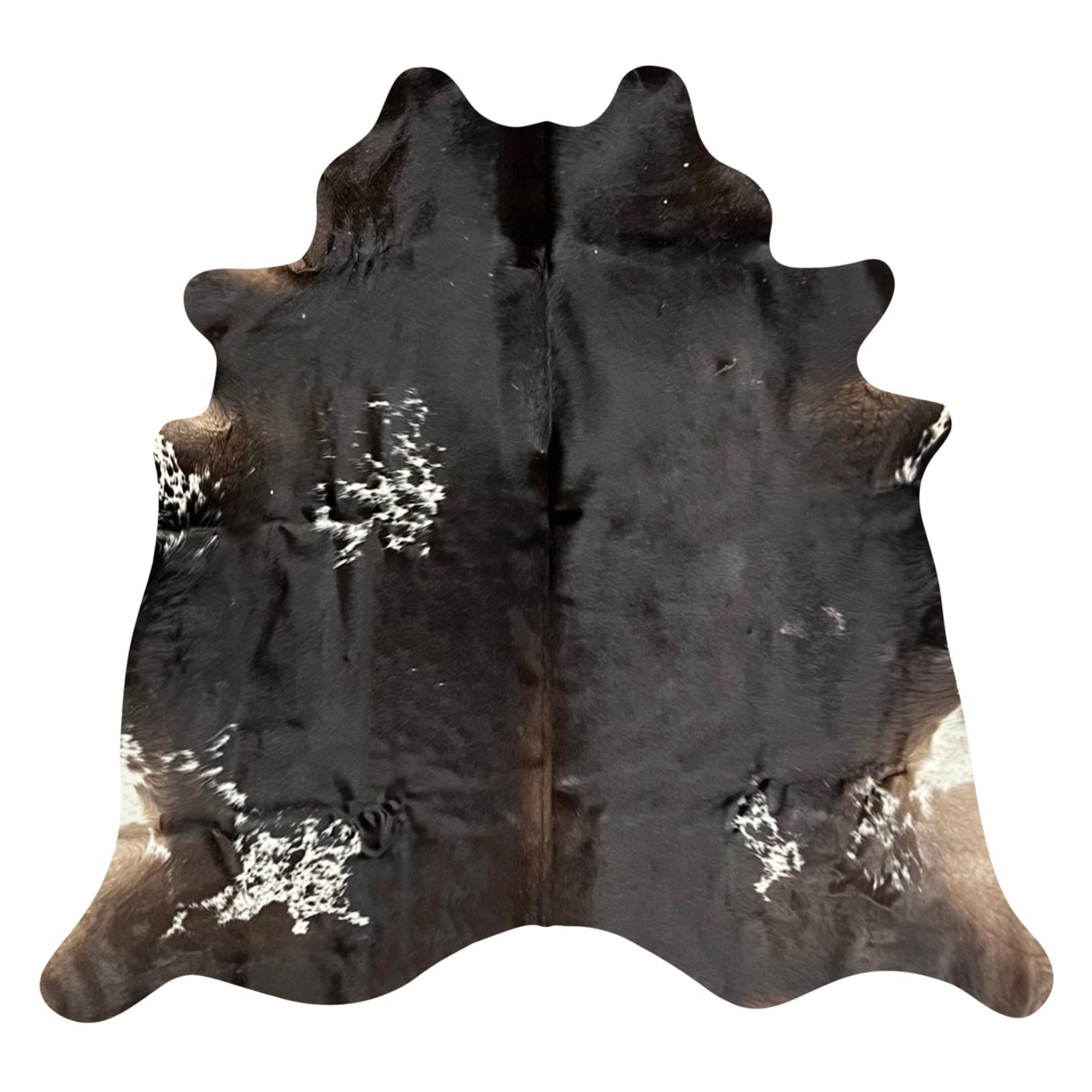 Natural Brazilian Cowhide Rug -  Espresso, Chocolate & Ivory