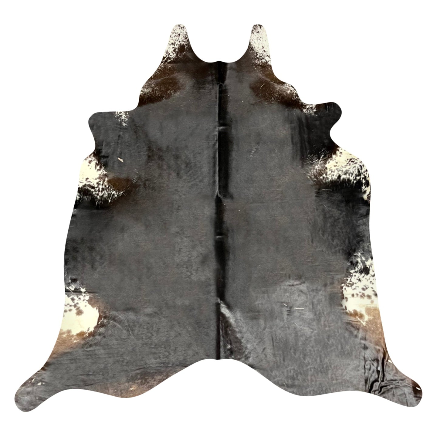 Natural Brazilian Cowhide Rug -  Espresso, Chocolate & Ivory