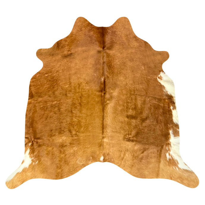 Natural Brazilian Cowhide Rug -  Caramel & Ivory