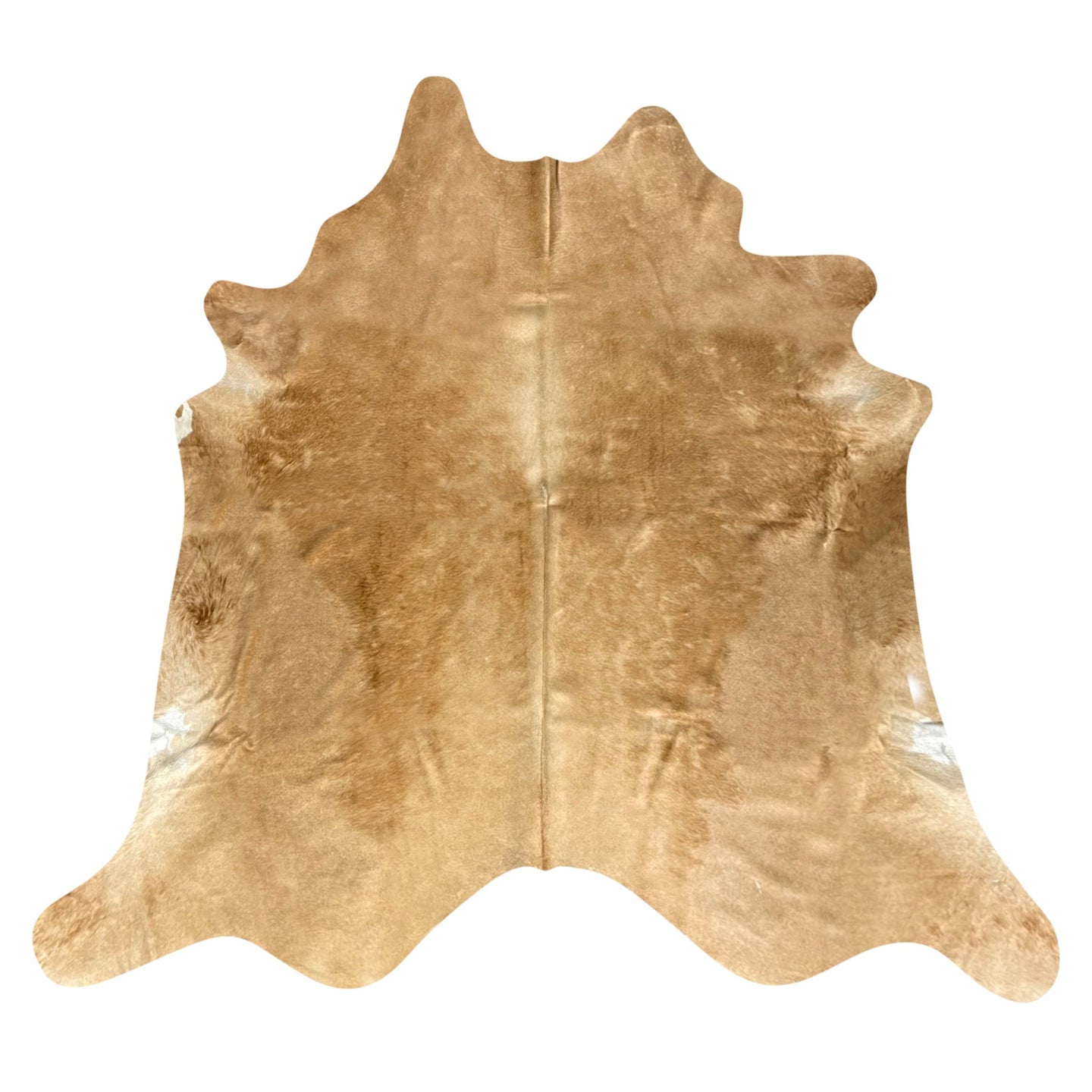 Natural Brazilian Cowhide Rug -  Caramel & Ivory