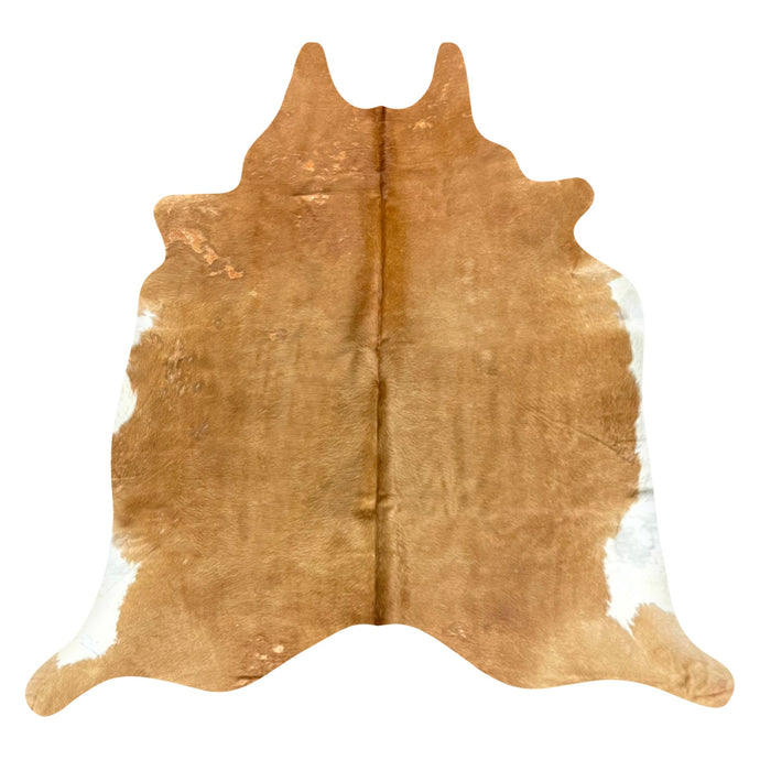 Natural Brazilian Cowhide Rug -  Caramel & Ivory