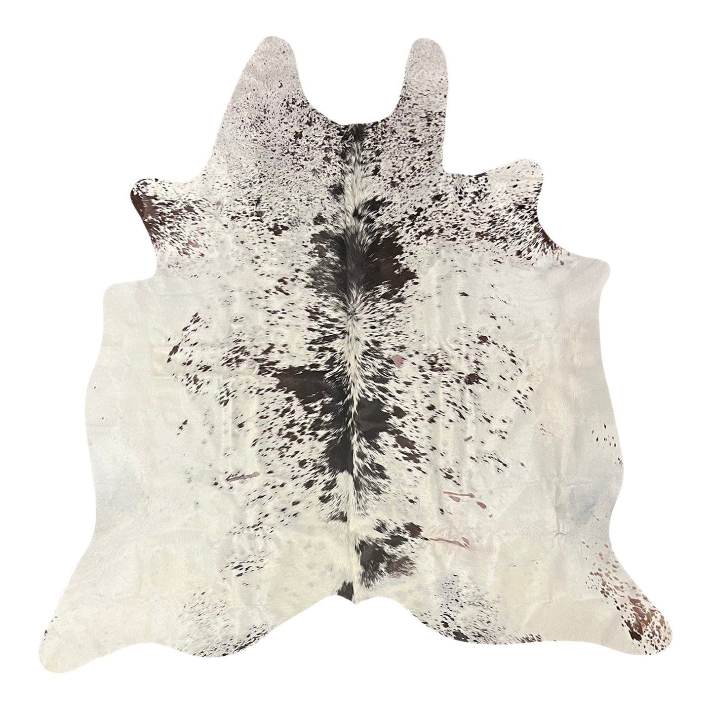 Natural Brazilian Cowhide Rug -  Ivory & Espresso