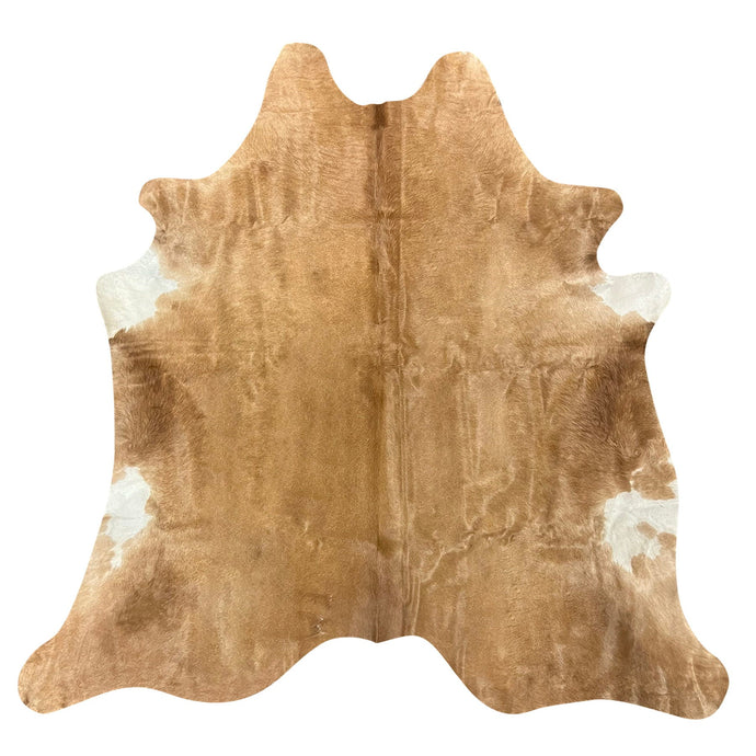 Natural Brazilian Cowhide Rug -  Caramel & Ivory